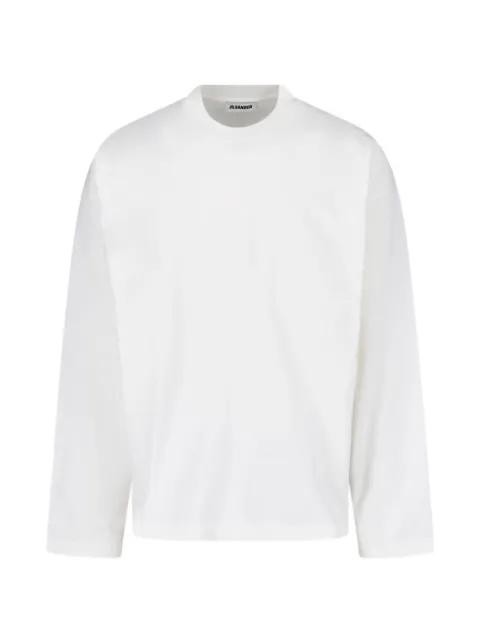 Jil Sander long-sleeve logo-print T-shirt
