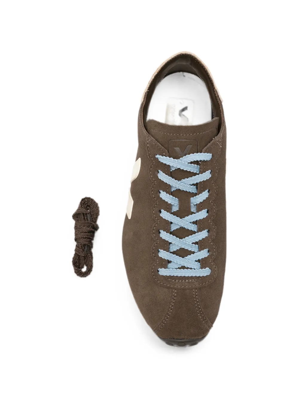 VEJA Cateyes logo-patch suede sneakers Bruin