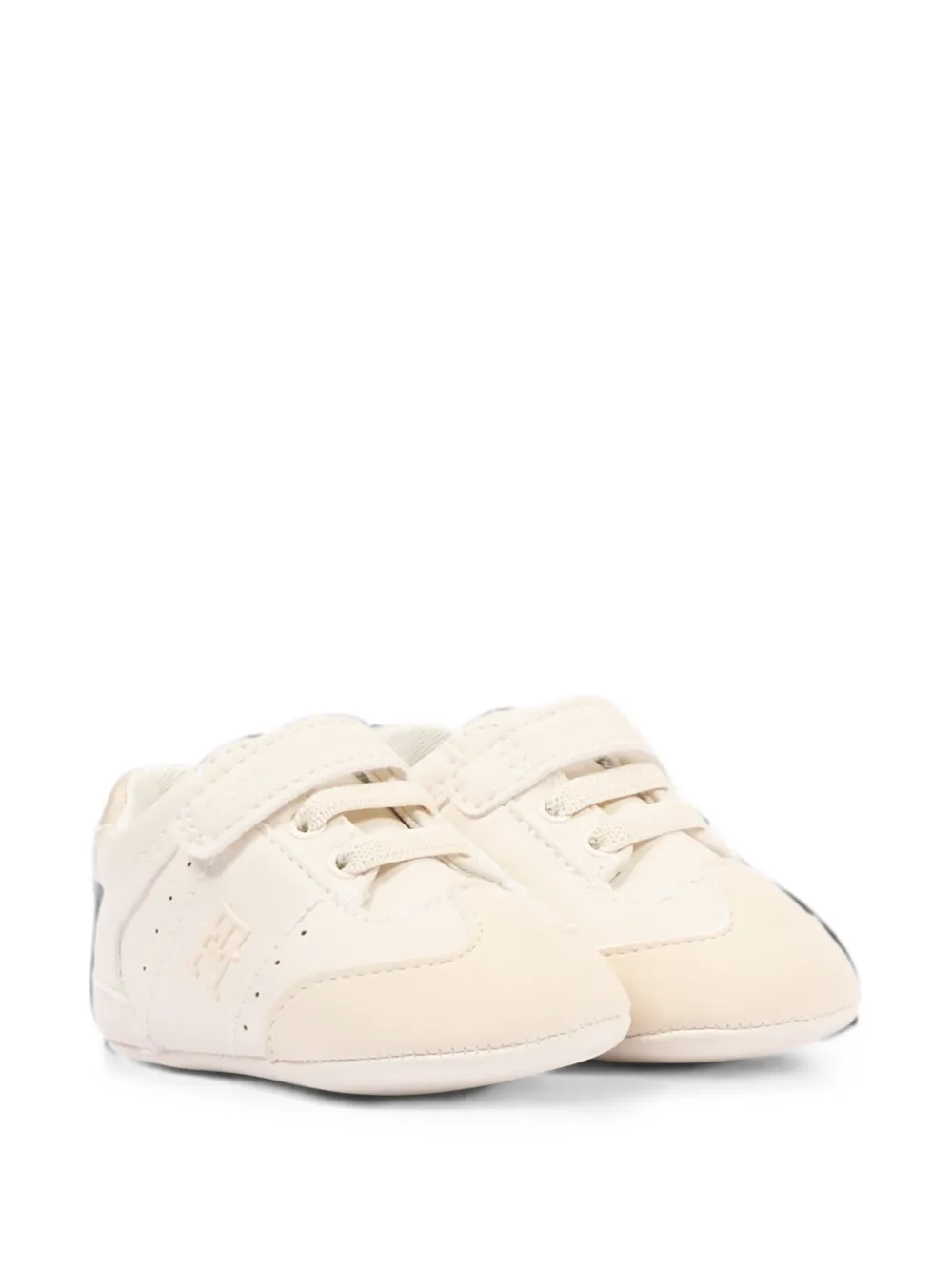 Tommy Hilfiger Junior touch-strap logo-patch sneakers - Toni neutri