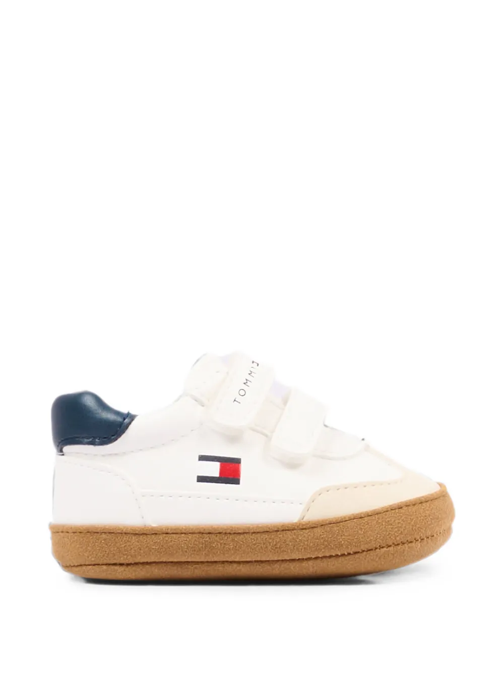 Tommy Hilfiger Junior touch-strap leather sneakers - Bianco