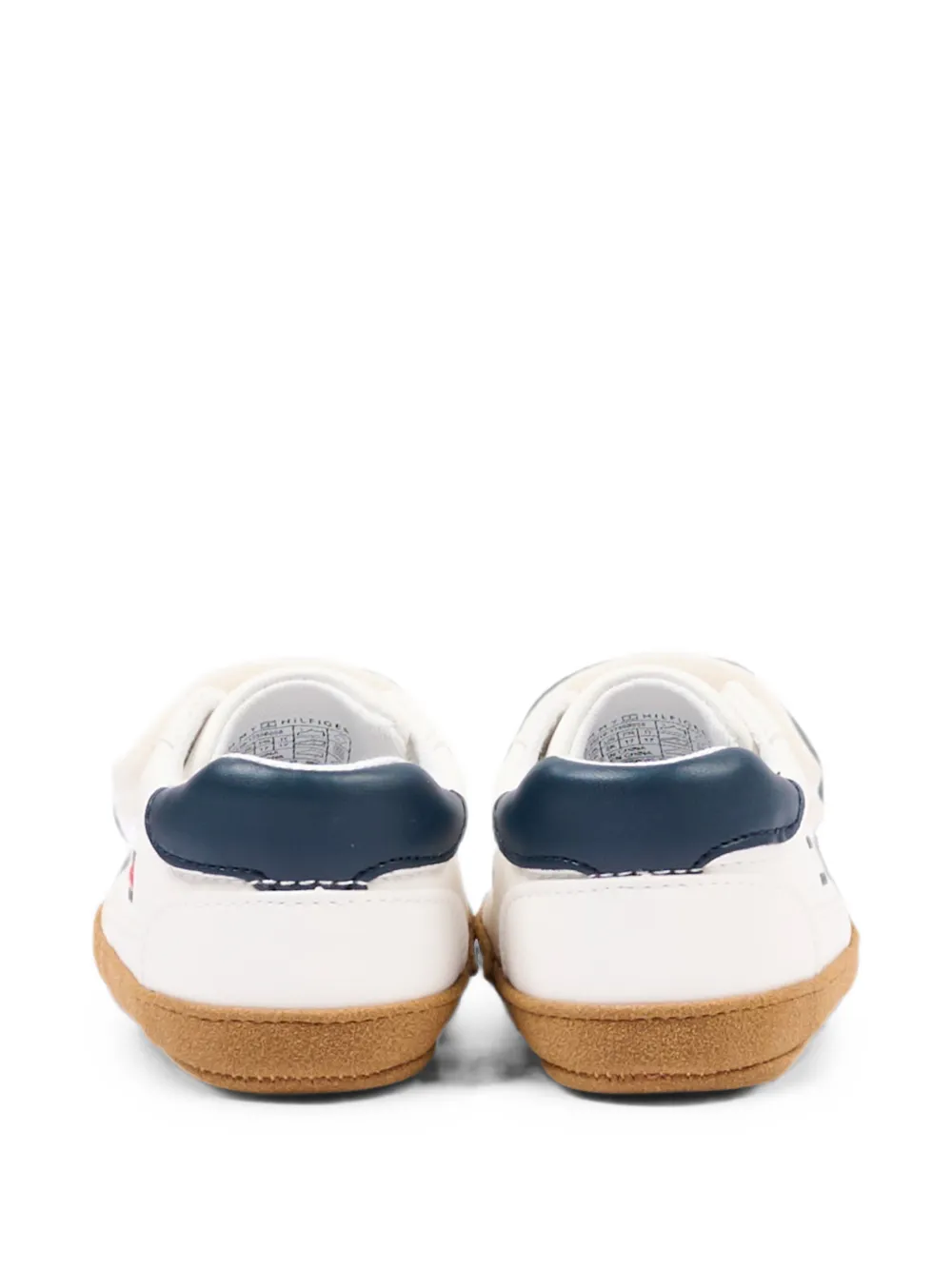 Tommy Hilfiger Junior touch-strap leather sneakers Wit