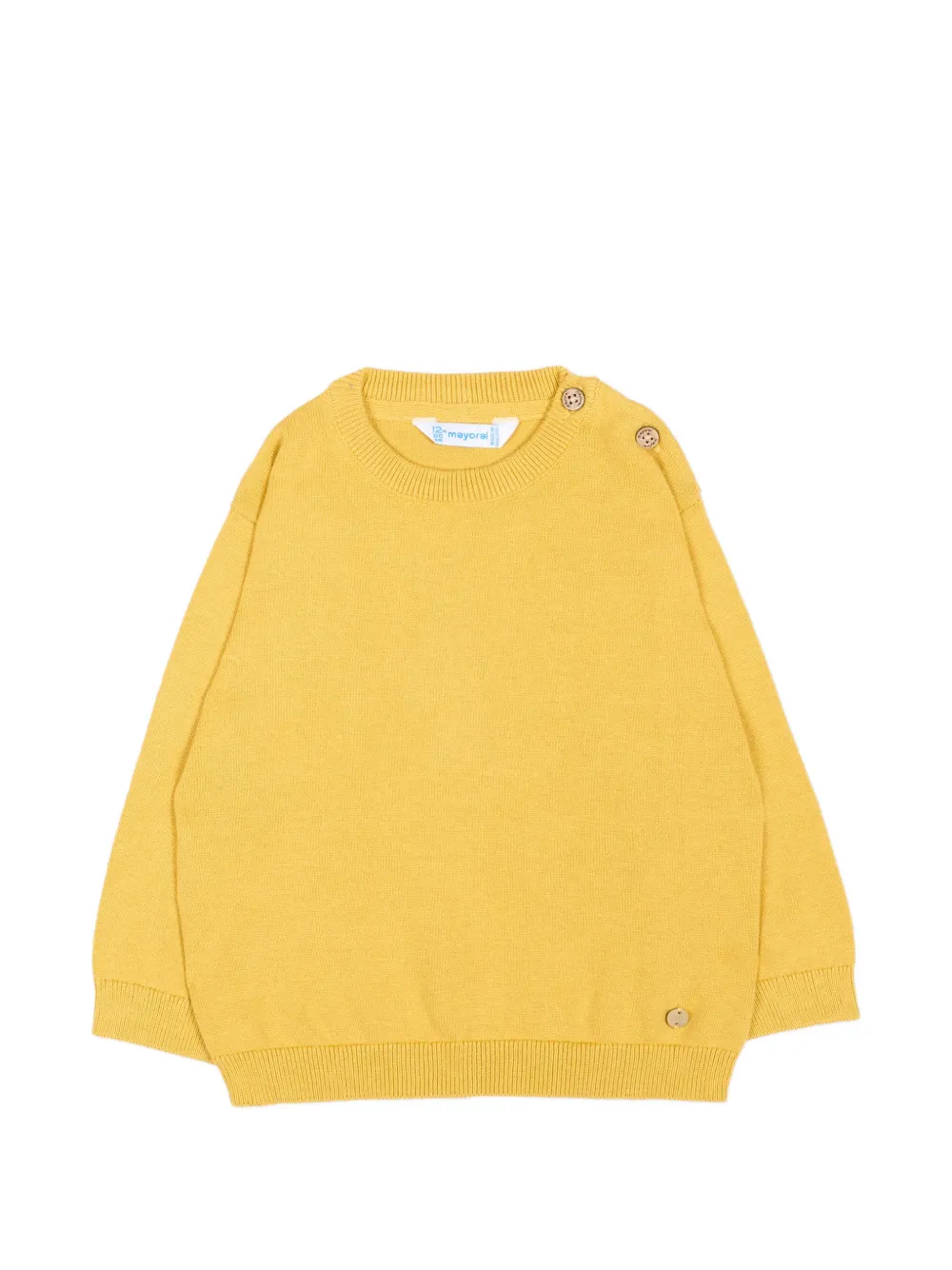 Mayoral button-shoulder sweater - Giallo