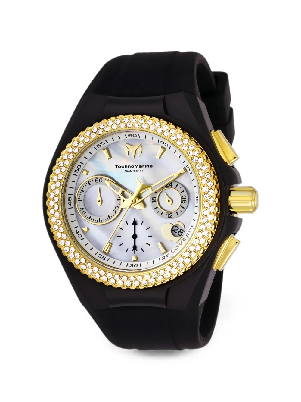 TechnoMarine Cruise Valentine crystal-embellished 40mm watch - Weiß