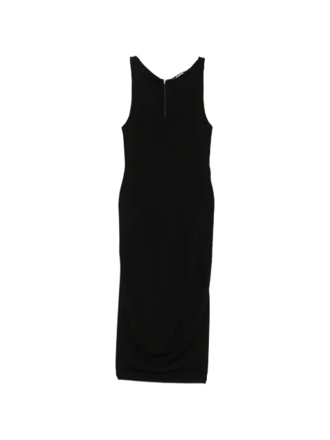 Jacquemus logo-embroidered draped dress
