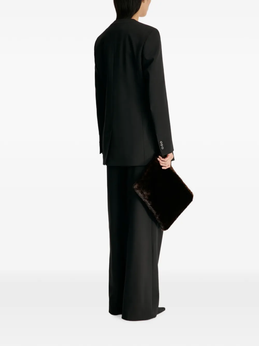 LouLou de Saison Astrid blazer met dubbele rij knopen Zwart