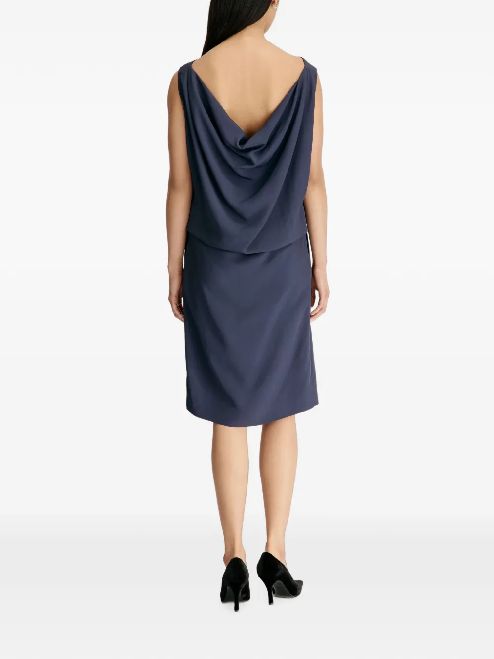 LouLou de Saison Aydee mouwloze midi-jurk Blauw