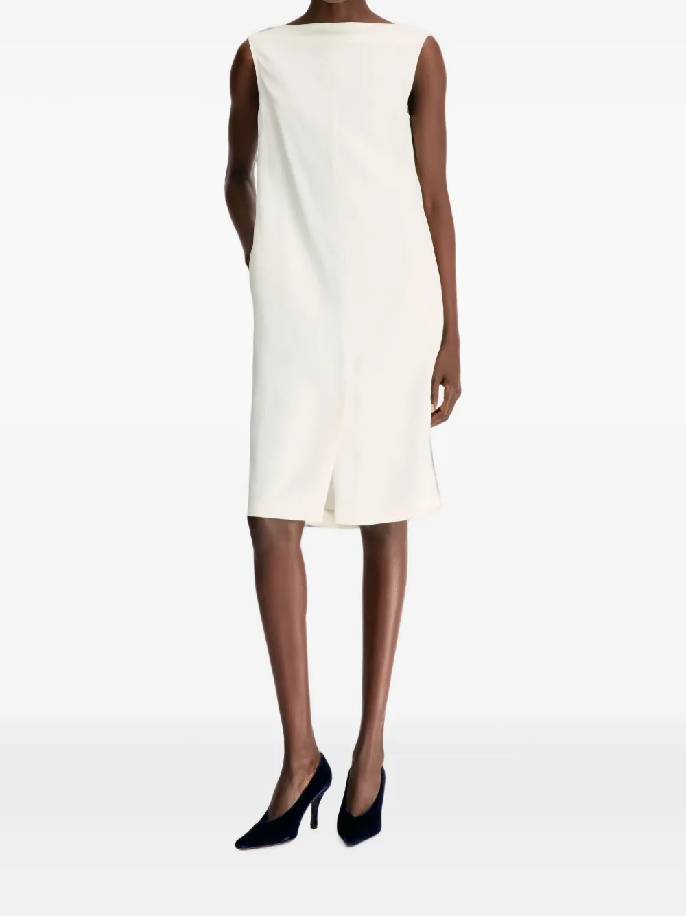 LouLou de Saison Aydee mouwloze midi-jurk Wit