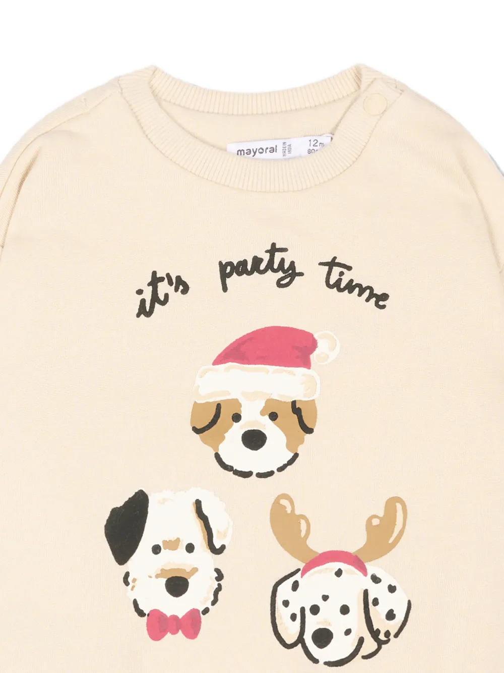 Mayoral Sweater met grafische print Beige