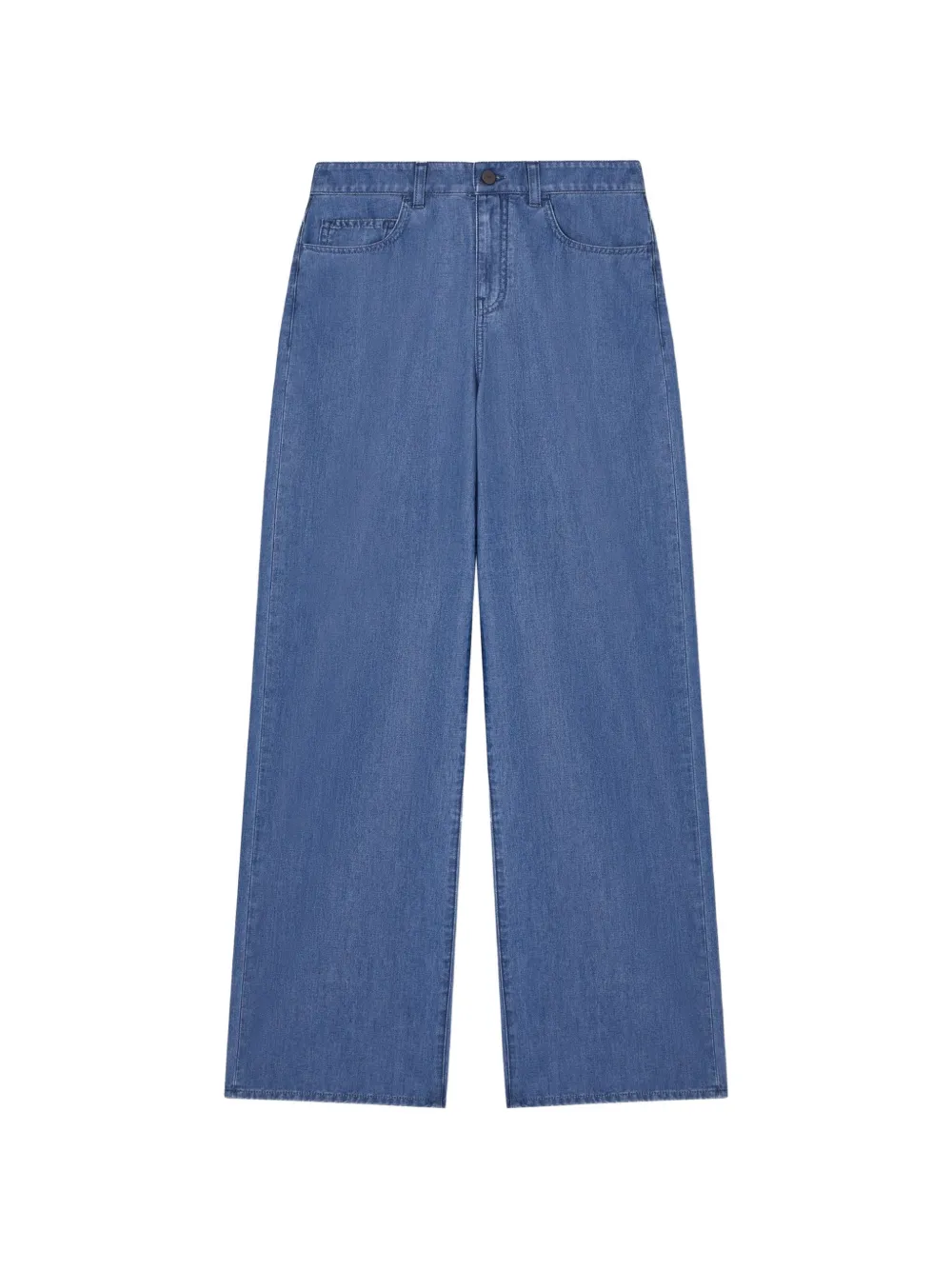 Emporio Armani eagle club J8B wide-leg turn-up jeans - Blu