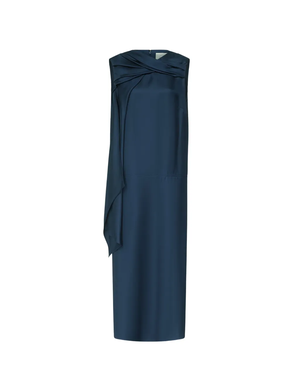 LouLou de Saison draped silk-twill mini dress - Blu