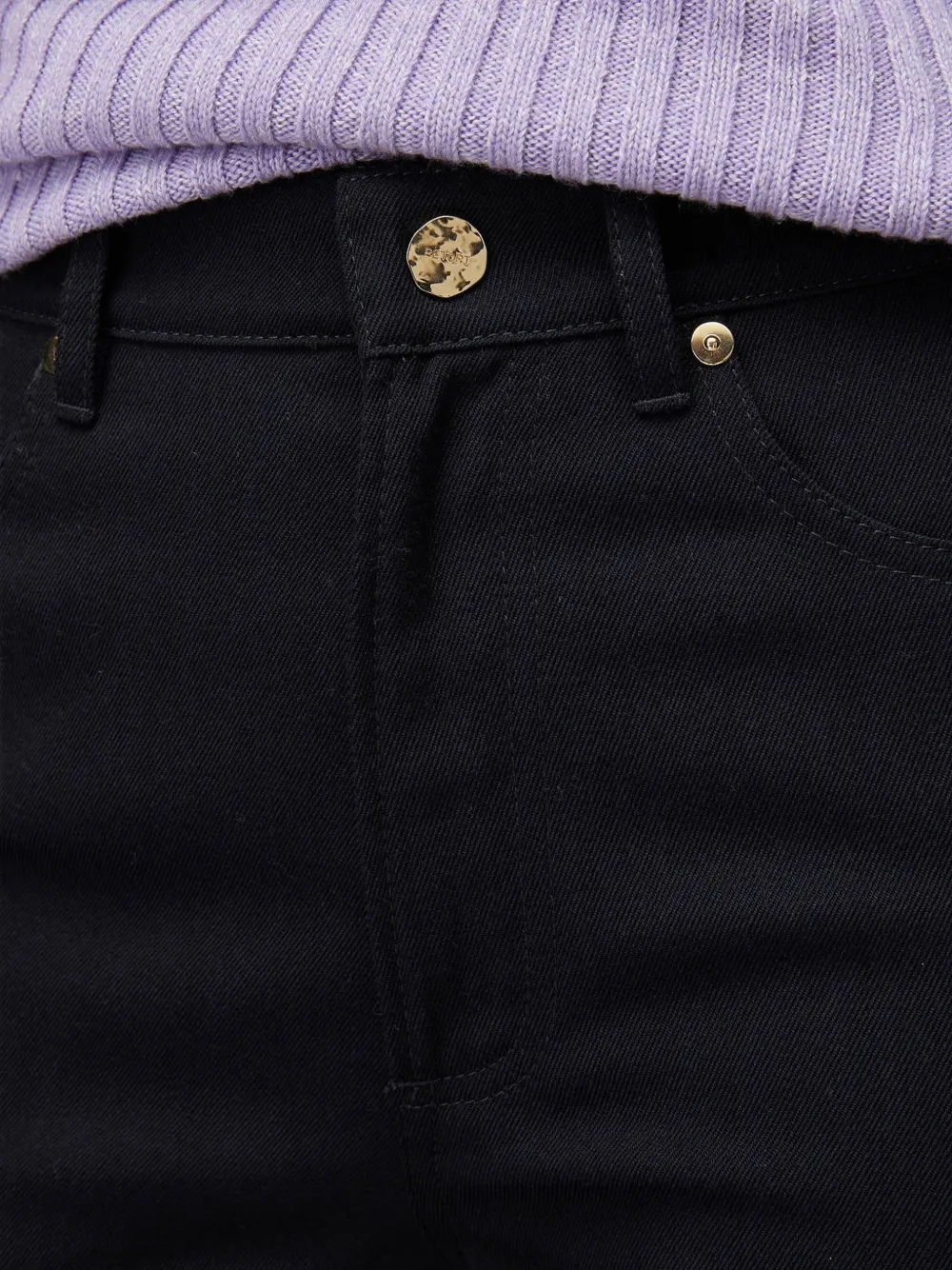 RETORI Flared broek met denim-effect Blauw