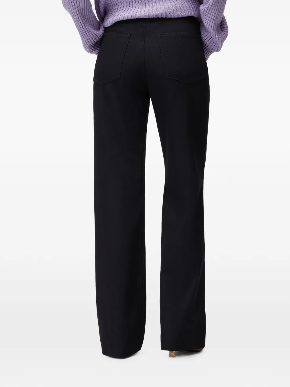 RETORI Flared broek met denim-effect Blauw