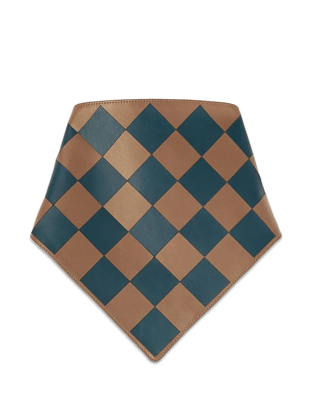 RETORI leather bandana scarf - Marrone