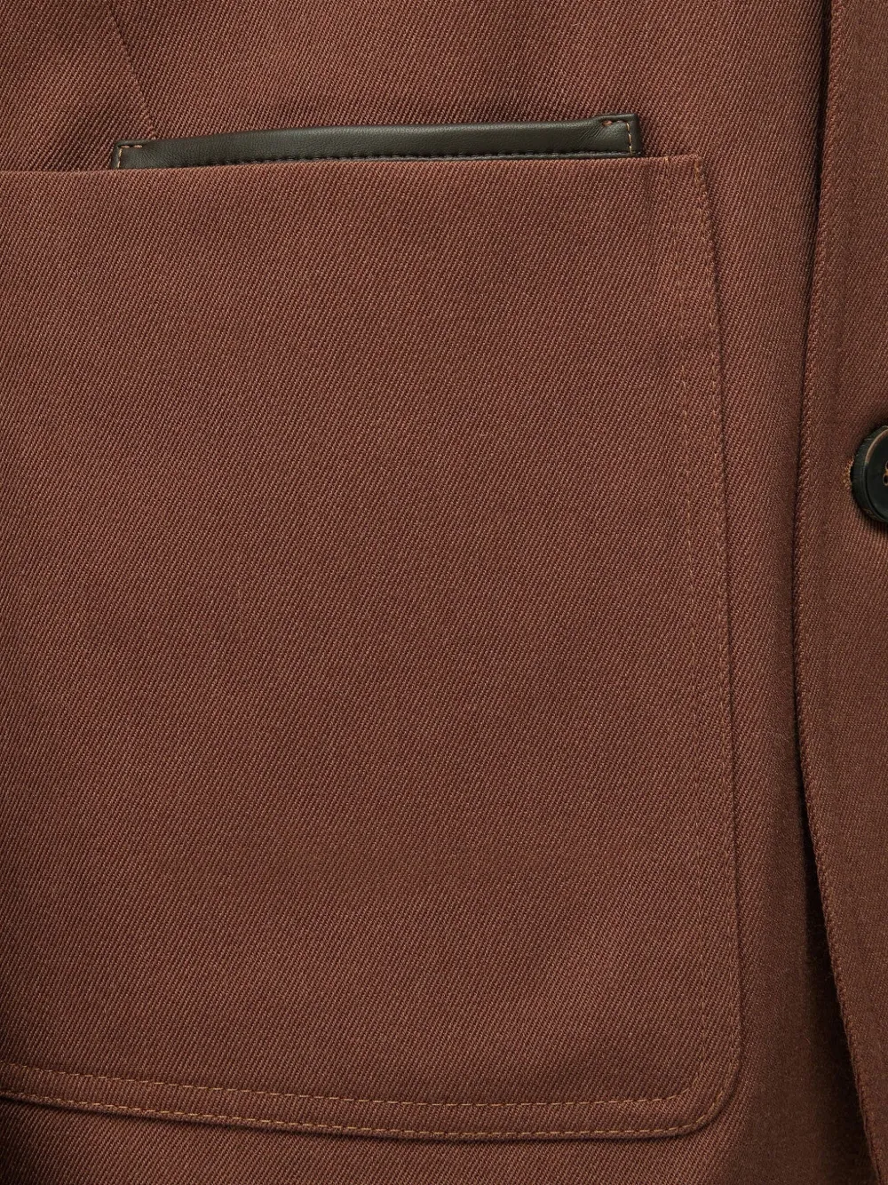 RETORI Blazer met enkele rij knopen en denim-effect Bruin