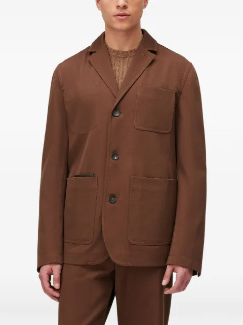 RETORI denim-effect single-breasted blazer