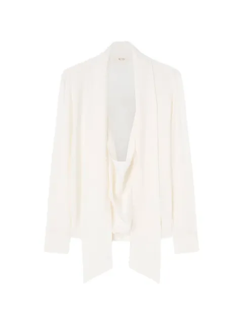 RETORI long-sleeve scarf-detail blouse