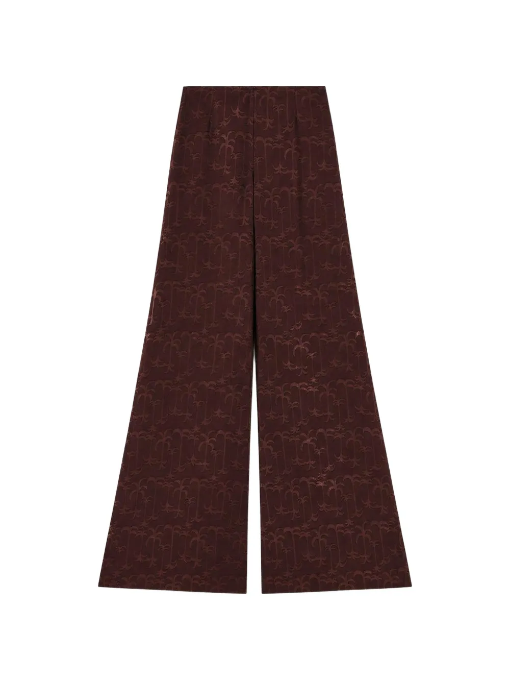RETORI High-waist broek met jacquard Bruin