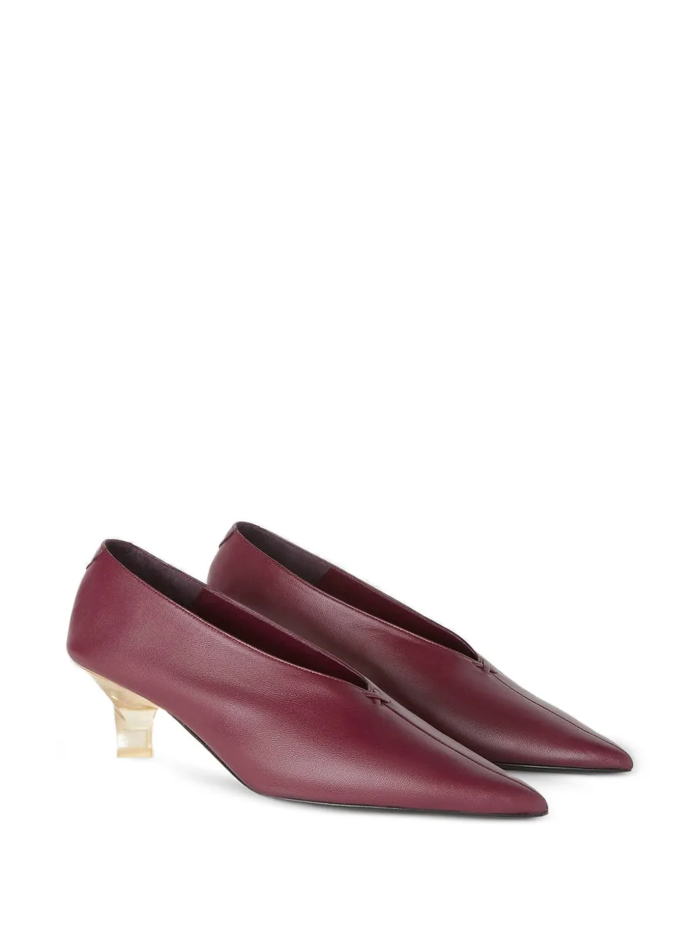 RETORI Ballet Plex leren pumps Rood