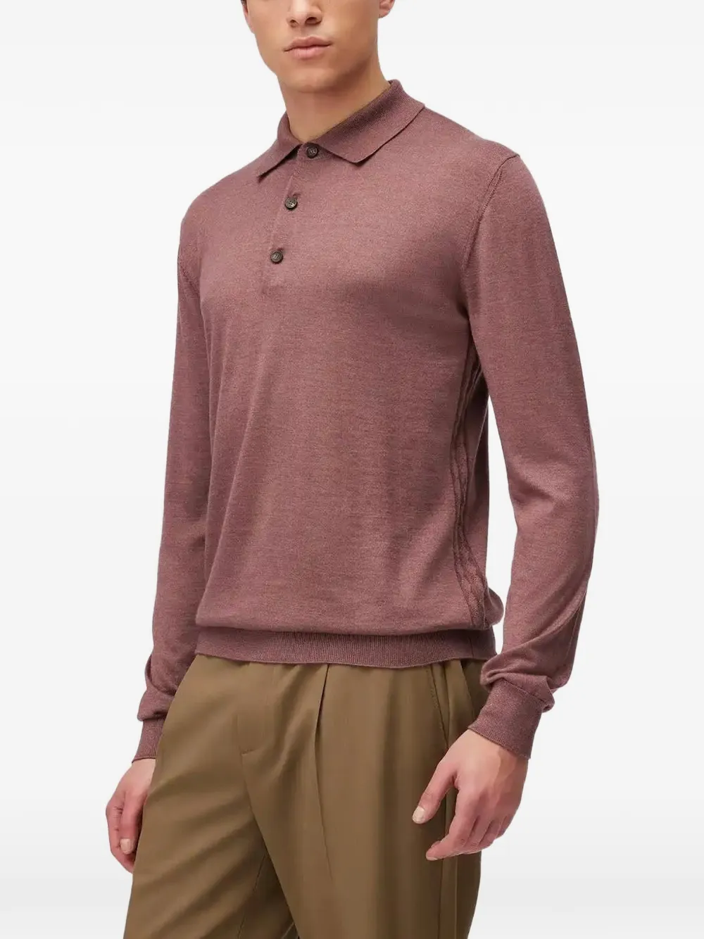 RETORI Poloshirt met lange mouwen Roze