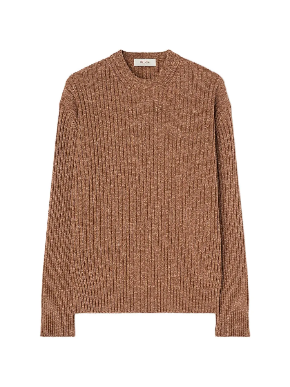 RETORI ribbed-knit crew-neck cashmere jumper - Braun