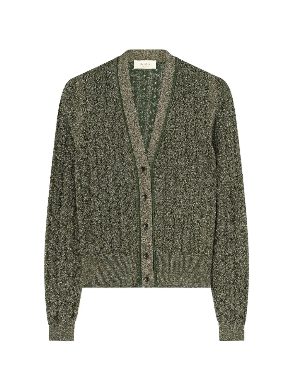 RETORI jacquard-knit cardigan - Green