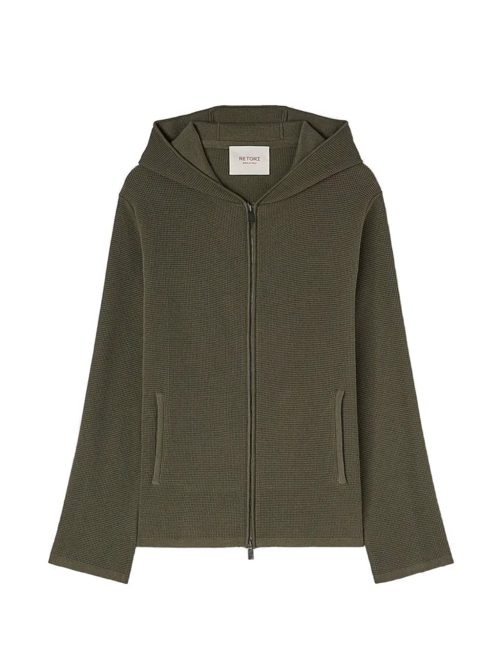 RETORI Milano-stitch zip-up hoodie - Grün
