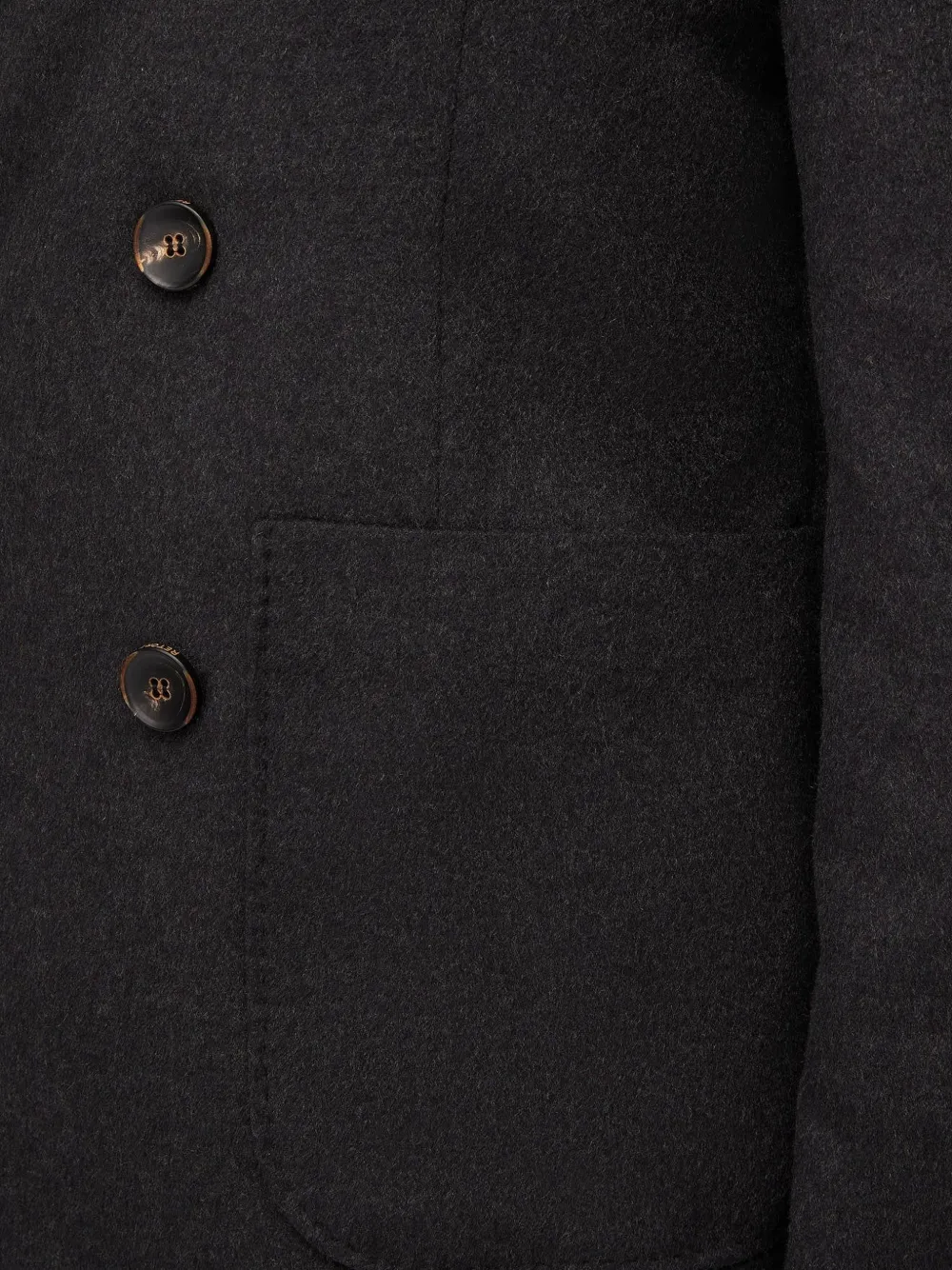 RETORI Blazer met dubbele rij knopen en zak Grijs