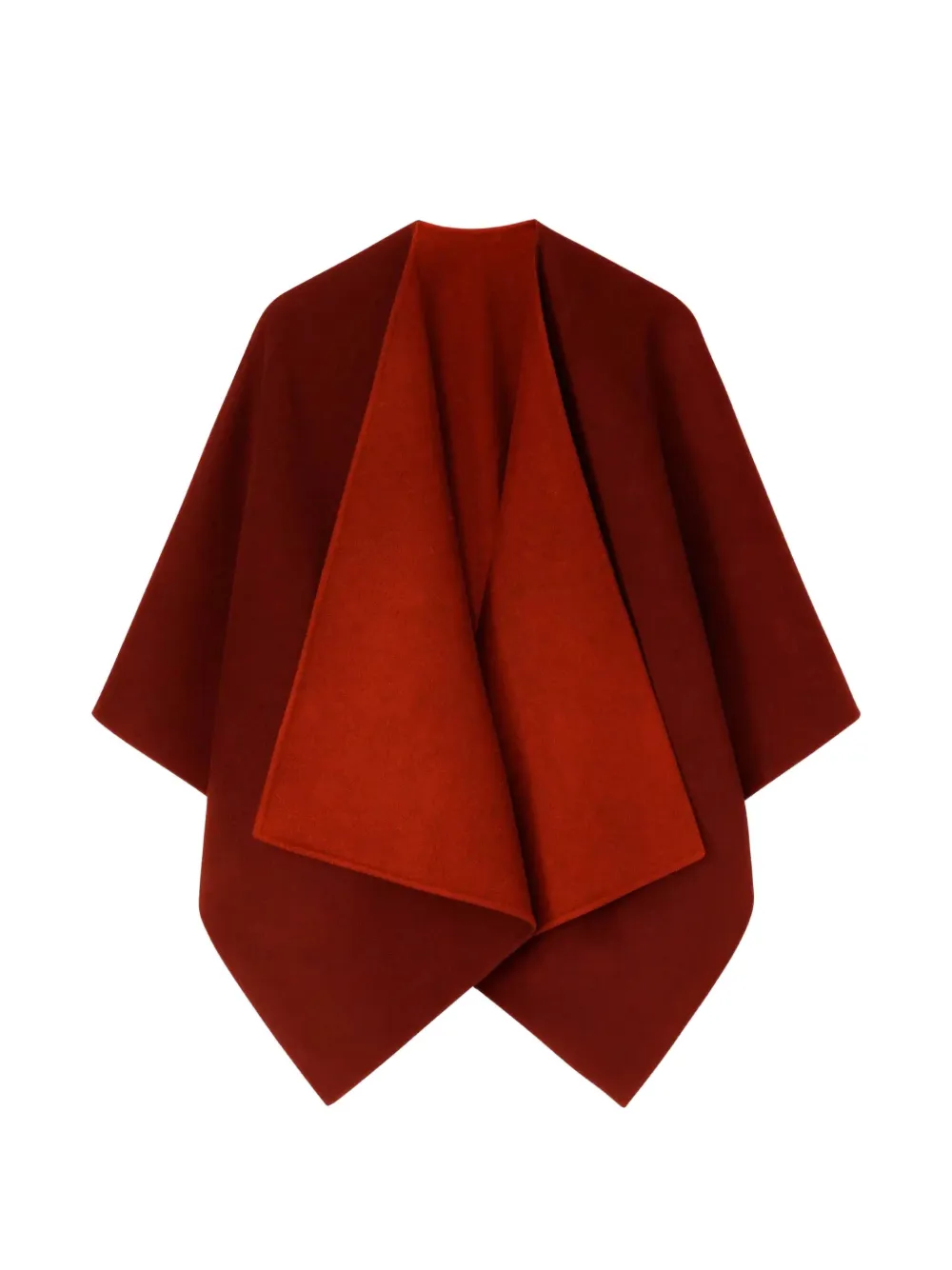 RETORI heavy double-wool cape - Rosso