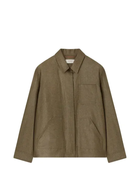 RETORI embroidered iridescent overshirt