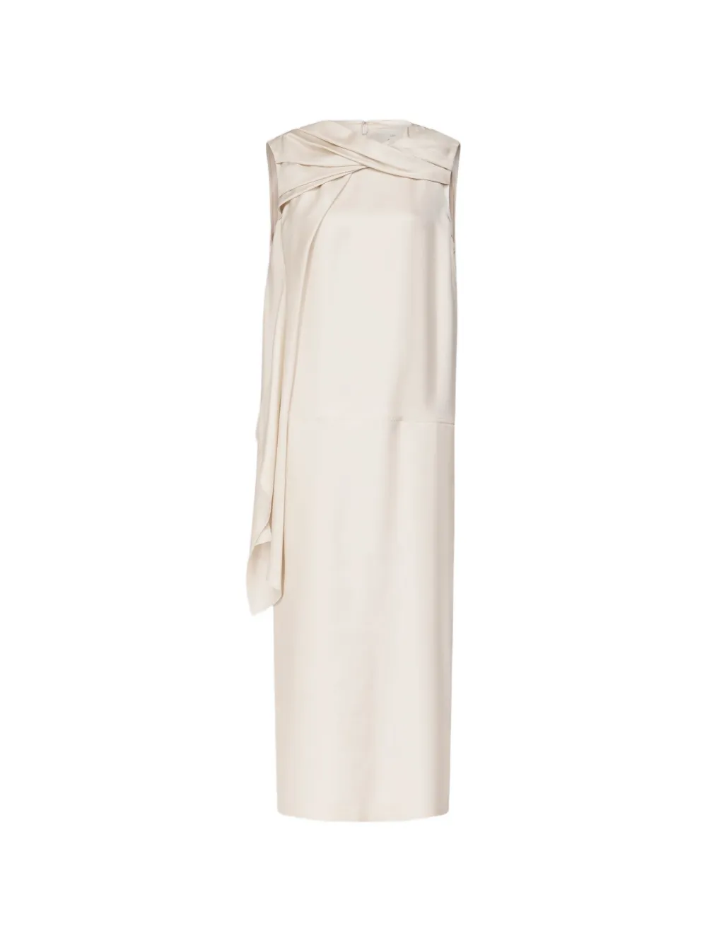 LouLou de Saison Izia draped silk-twill dress - Toni neutri