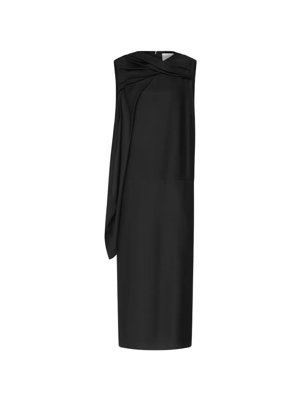 LouLou de Saison Izia draped-detailing midi dress - Schwarz