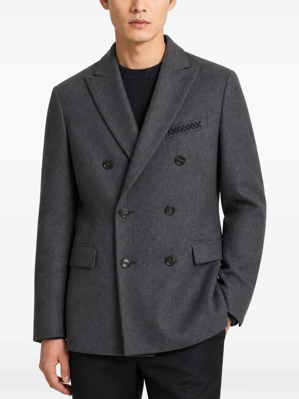 RETORI Blazer met dubbele rij knopen Grijs
