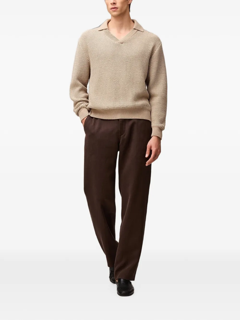 RETORI Gebreide trui met lange mouwen Beige