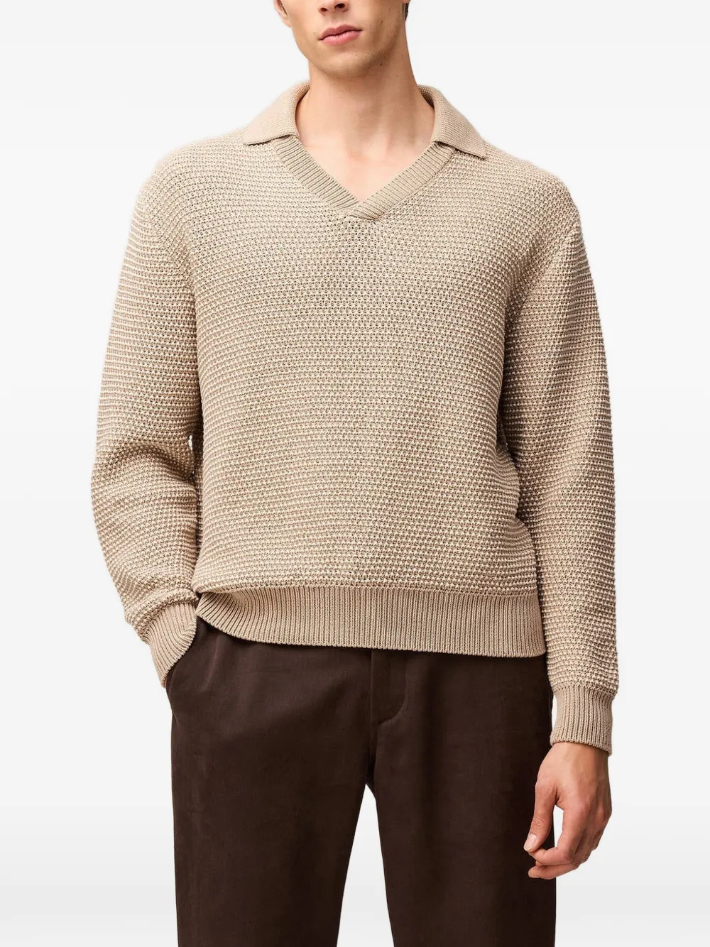 RETORI Gebreide trui met lange mouwen Beige