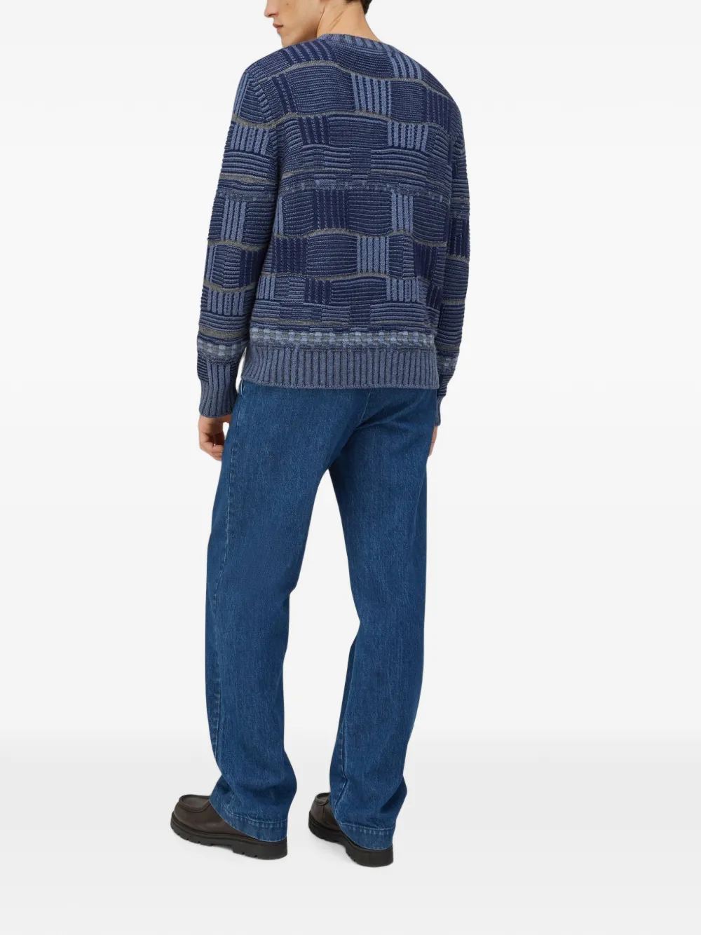 RETORI Opposites Dance trui met ronde hals Blauw