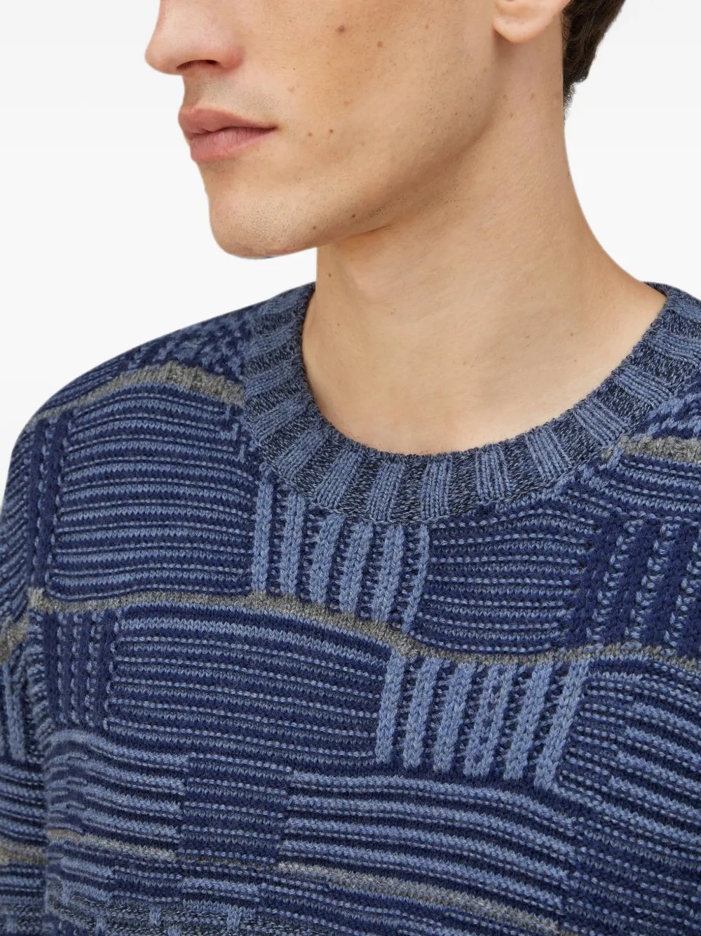 RETORI Opposites Dance trui met ronde hals Blauw