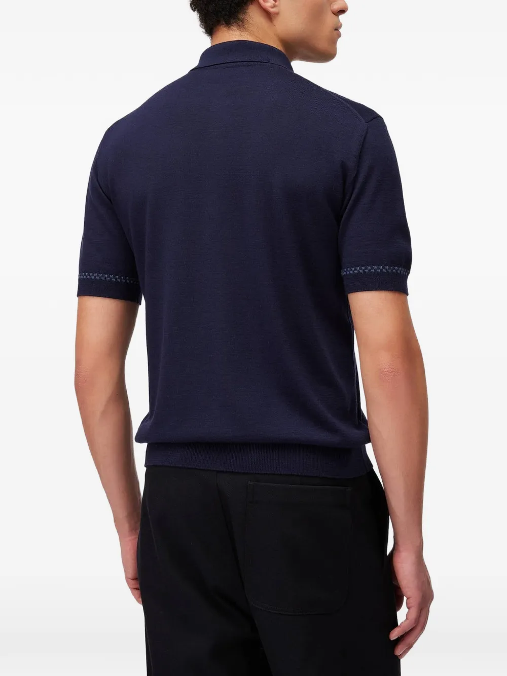 RETORI Poloshirt met Damier-patroon Blauw