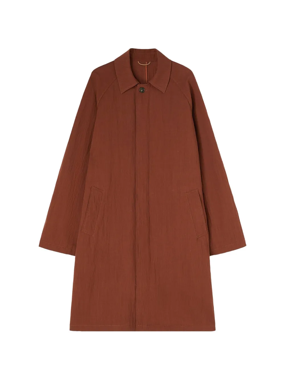 RETORI packable wrinkled trench coat - Braun