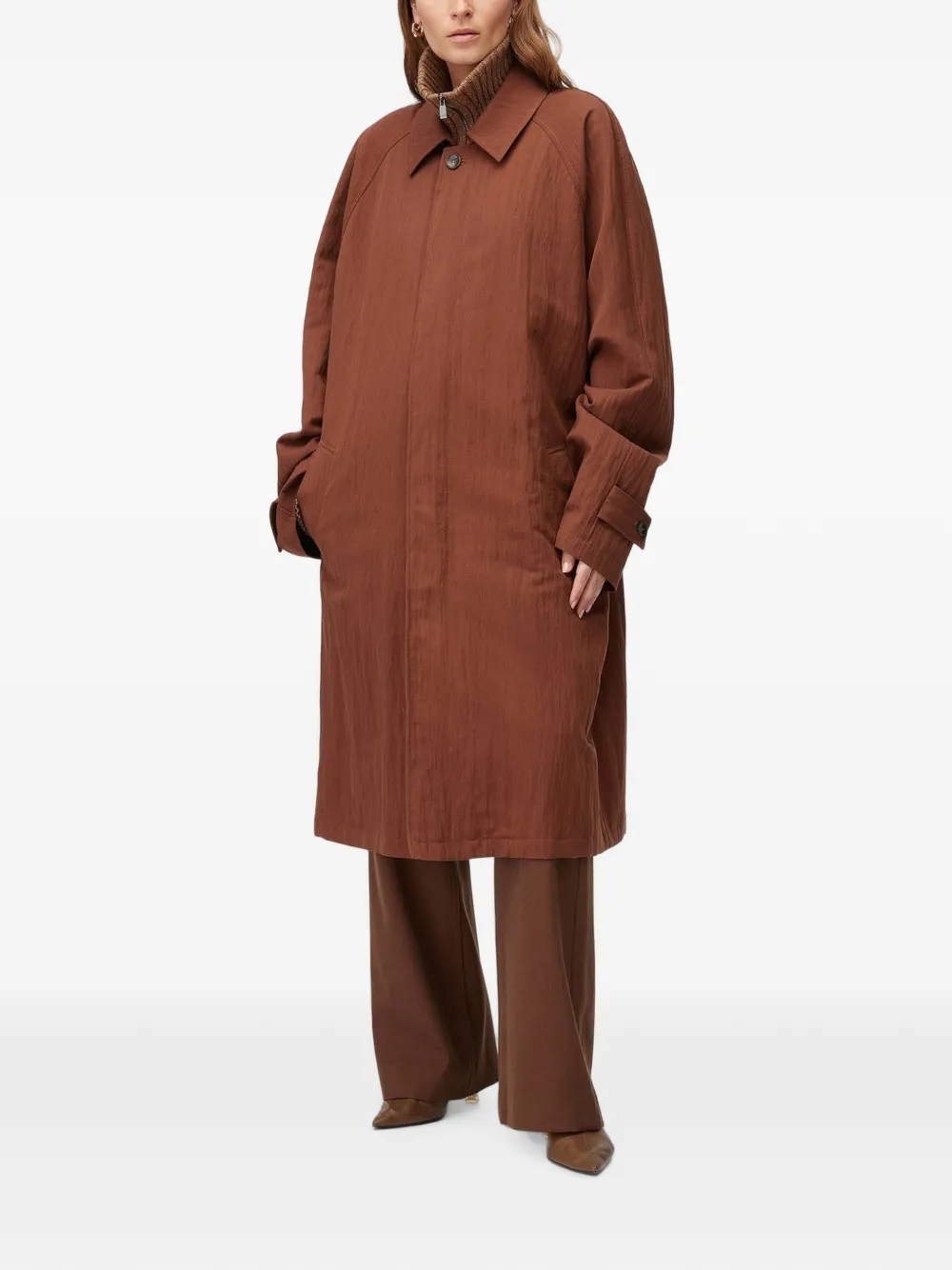 RETORI Opvouwbare trenchcoat met gekreukt effect Bruin