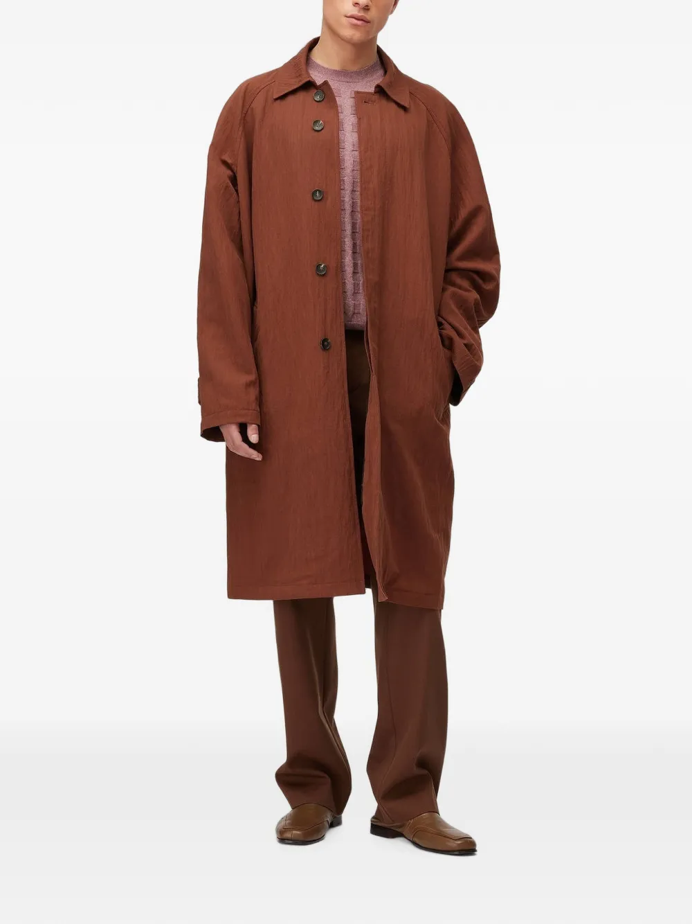 RETORI Opvouwbare trenchcoat met gekreukt effect Bruin