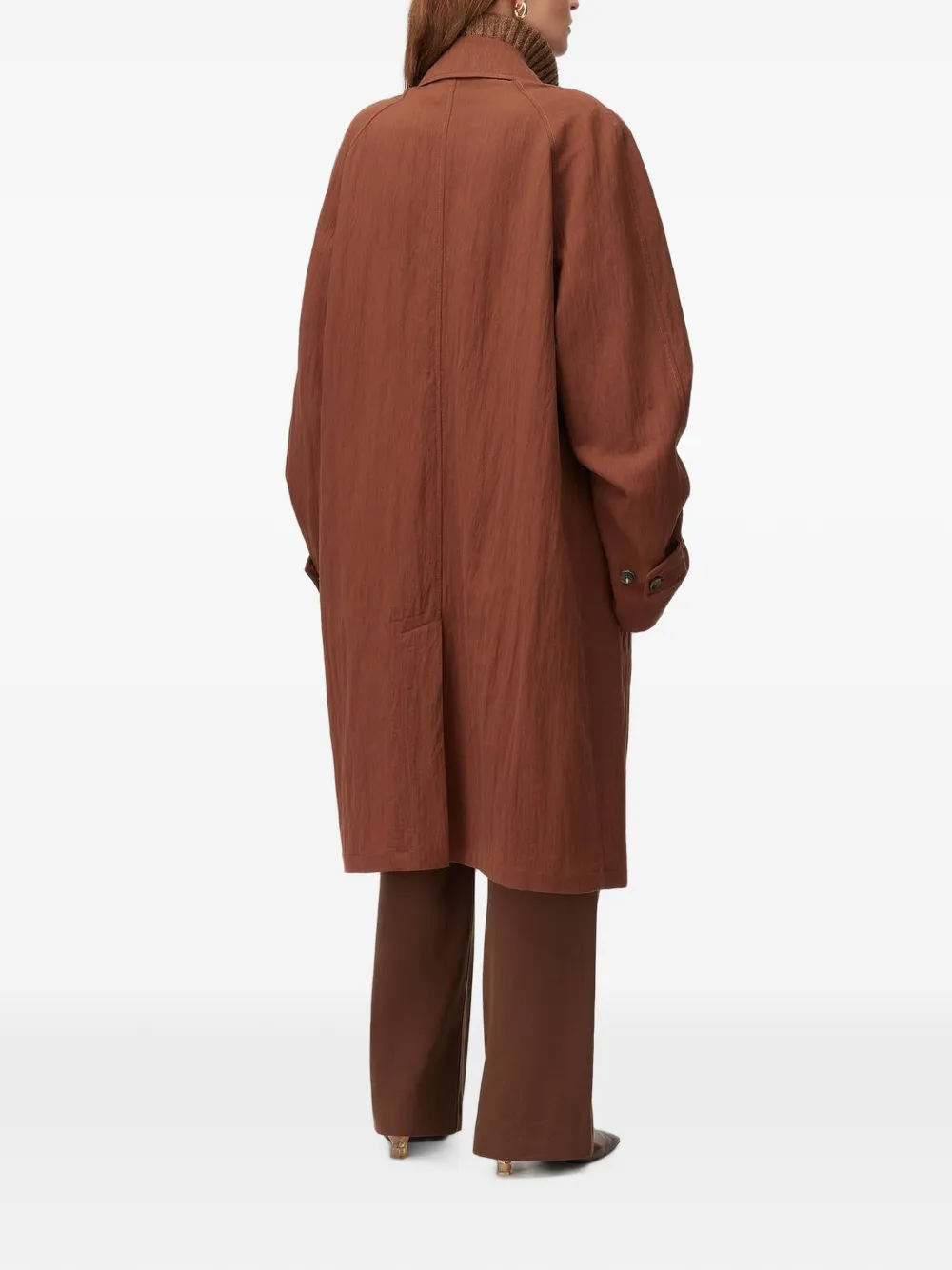 RETORI Opvouwbare trenchcoat met gekreukt effect Bruin