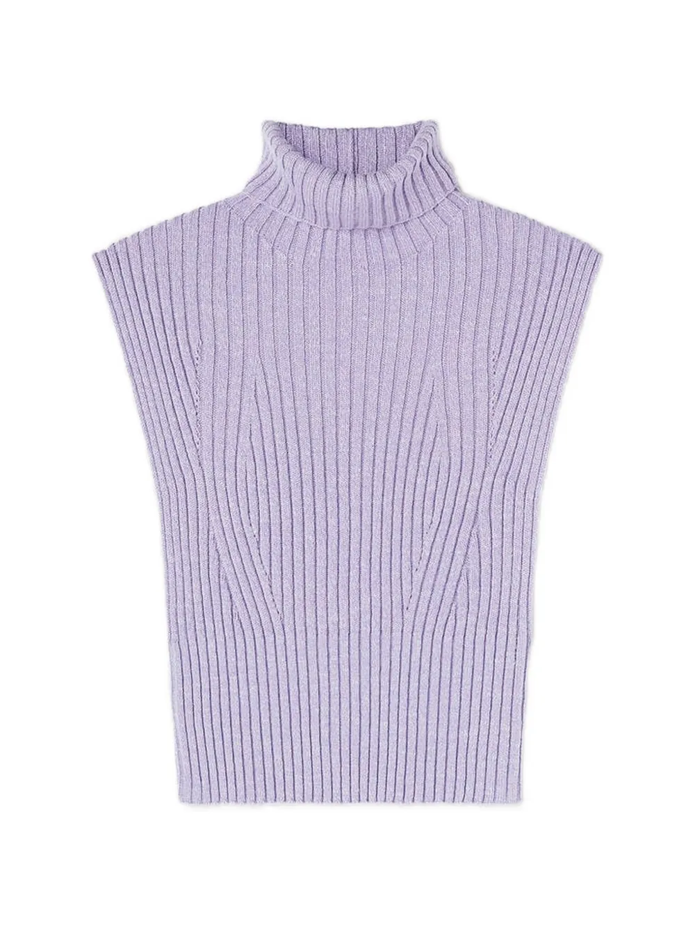 RETORI rib-knit open-back cashmere tank top - Violett
