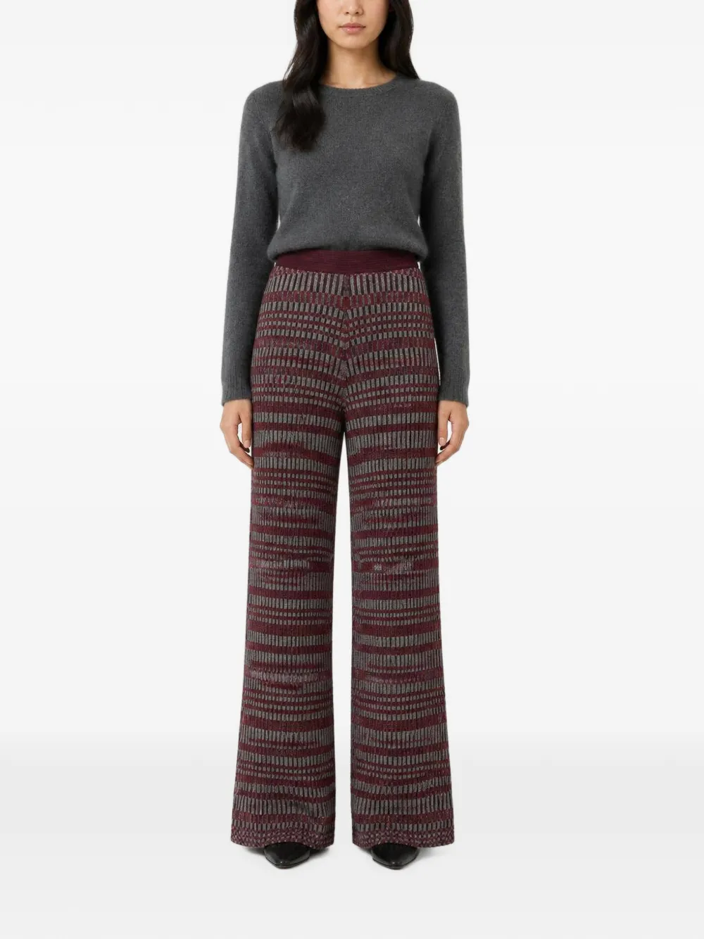 RETORI Broek met micro ruit Rood