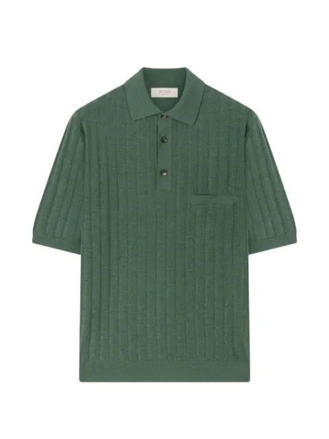 RETORI front-pocket wool polo shirt