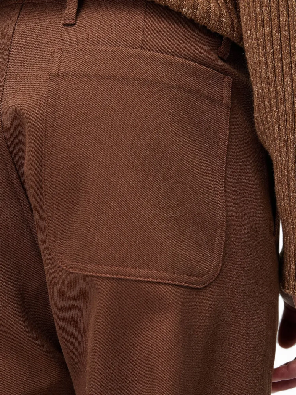 RETORI Straight broek met denim-effect Bruin