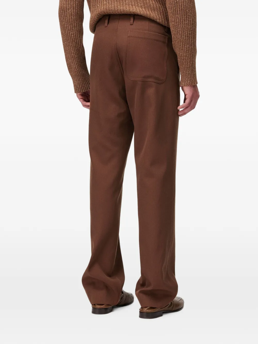 RETORI Straight broek met denim-effect Bruin