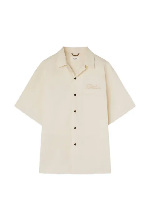 RETORI embroidered bowling shirt