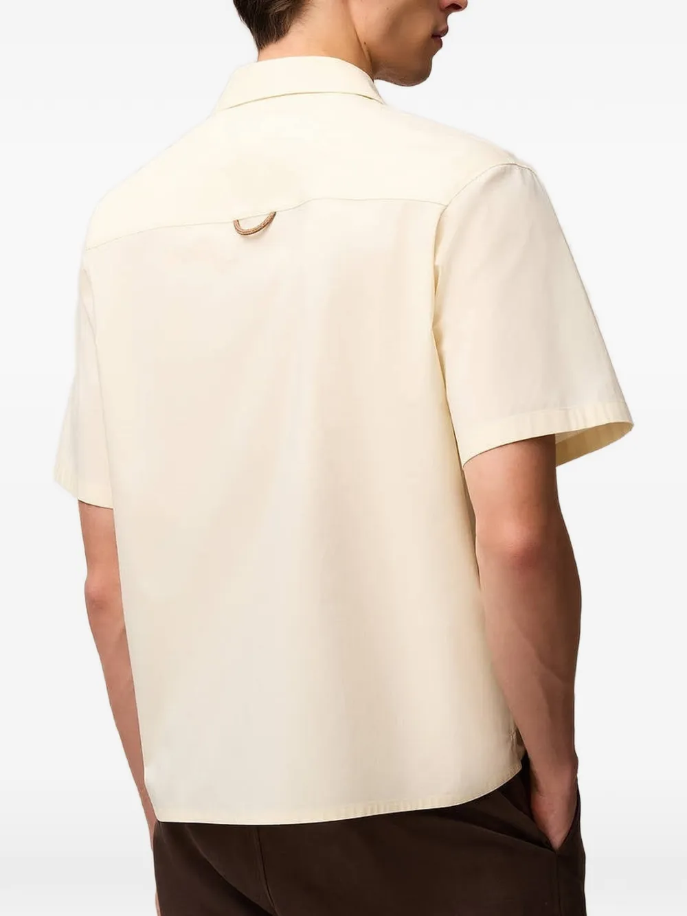 RETORI Bowlingshirt met borduurwerk Beige