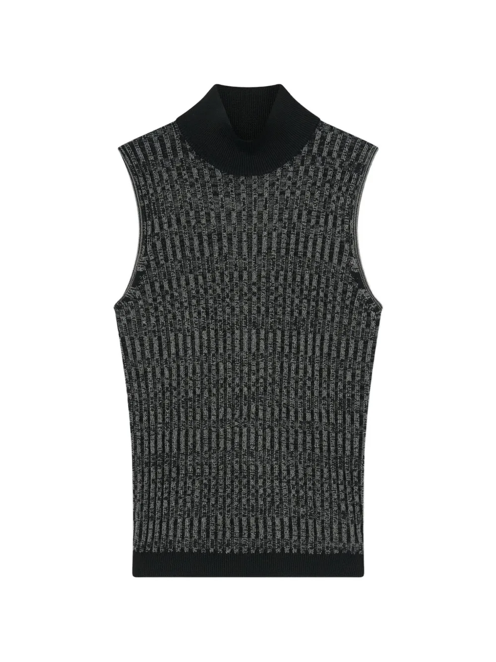 RETORI micro-check sleeveless vest - Nero
