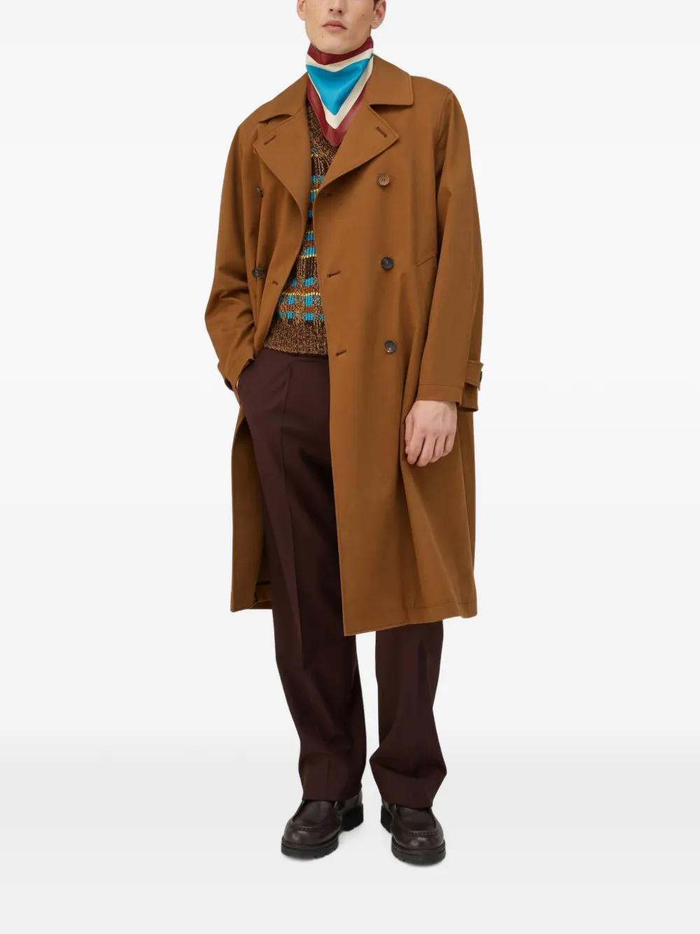 RETORI Broek van scheerwol Bruin